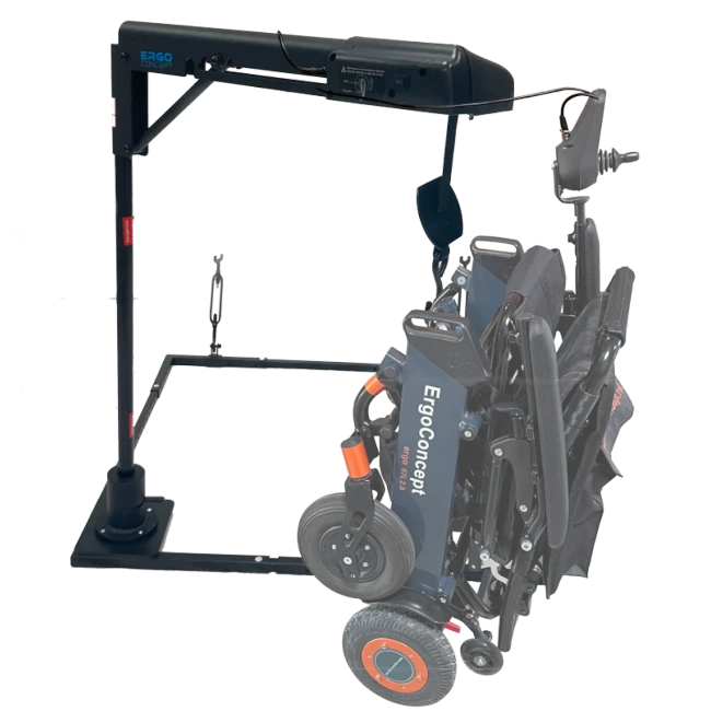 grue de coffre voiturette soulever 40kg isofix